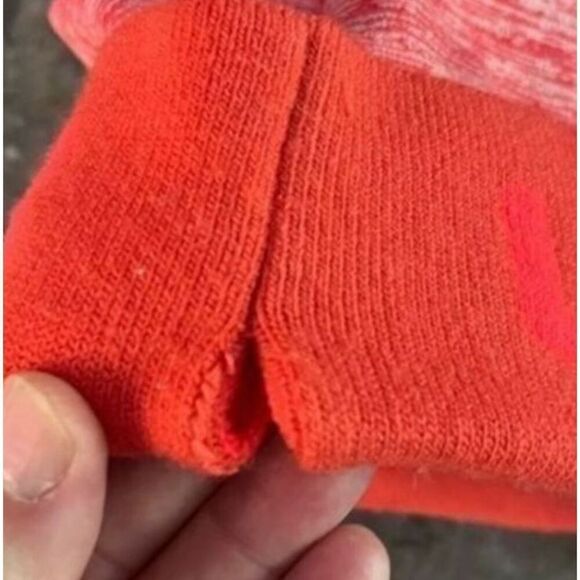 Under Armour Neon Orange Beanie Toboggan Hat Youth Unisex Girl One Size with Pon - Picture 5 of 6